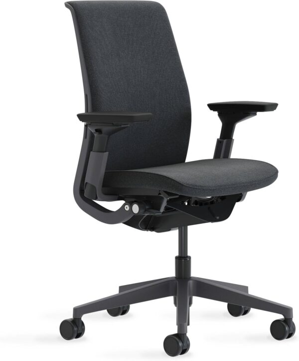 Steelcase Think Chair - Sophisticated, Multi-User Chair - Five Points of Adjustability - Ergonomic Office Chair - Spine Comfort - Lumbar Support - Adjustable Arms - Black