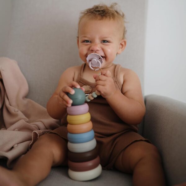 mushie Stacking Rings Toy | Made in Denmark (Rustic) - Image 4