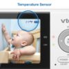 VTech VM819 Baby Monitor with Camera and Audio, 2.8” Screen Portable Baby Camera, Night Vision, 2-Way Audio, Temperature Sensor and Lullabies, Secure Transmission No WiFi, Ideal for Baby/Elderly/Pet - Image 8