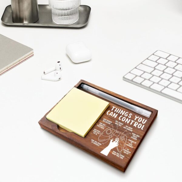 Mental Health Things You Can Control Sticky Note Holder, Mindfulness Therapy Office Gift for Coworker, Friends, Positivity Recovery Self Care Encourage Gift Self-Stick Note Pad Holders WPP34 - Image 3