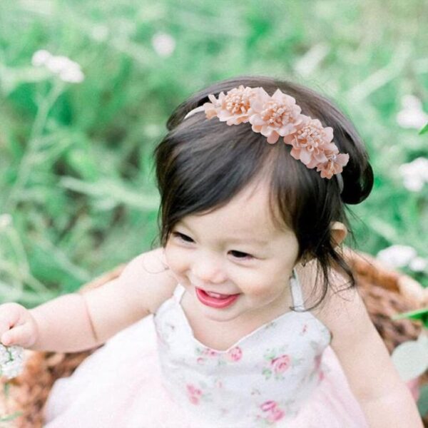 Baby Girls Headbands Flower Headband 6 Pcs Nylon Elastic Headbands Newborn Hair Bows Hair Accessories Gifts for Infant Toddlers Kids - Image 8