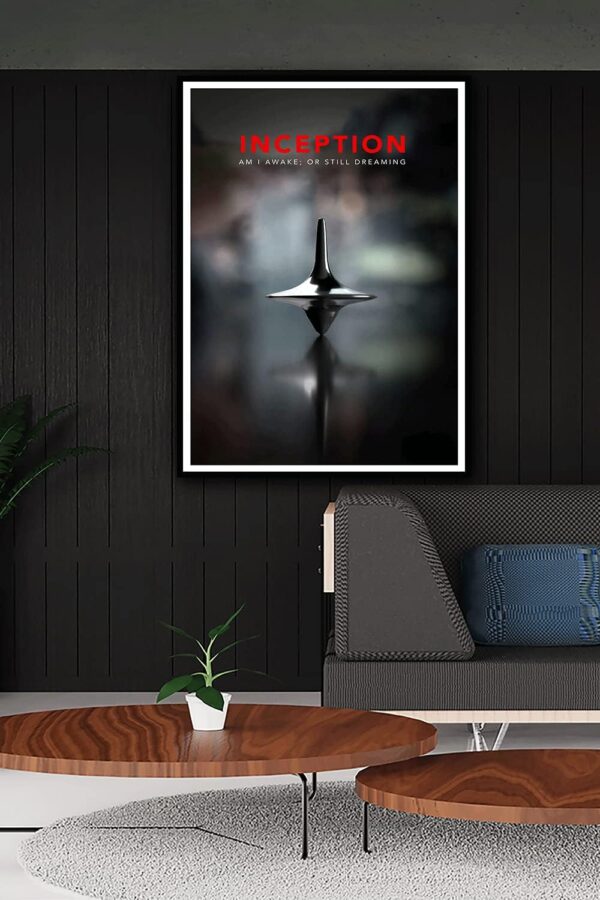 Eflormes Inception Poster Minimal Movie Posters Awake Or Dream Decorative Painting Canvas Wall Art Office Bedroom Study Living Room Recreation Club Posters Gifts, 40x60（cm） 16x24(in) - Image 2