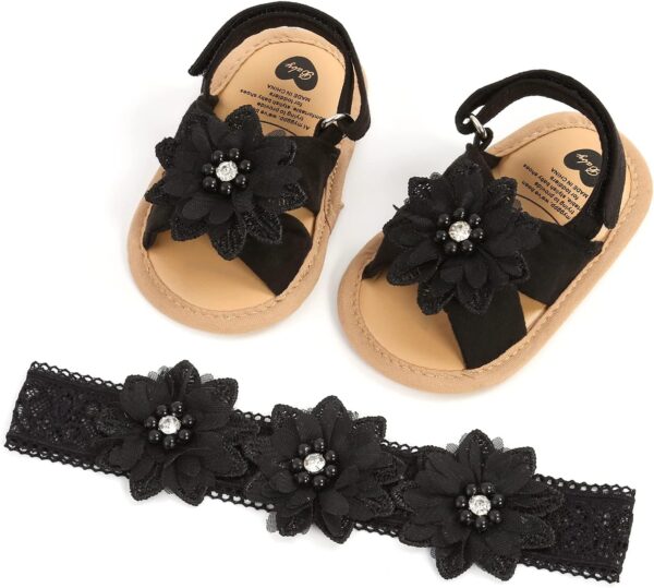 Baby Girls Mary Jane Flats with Bowknot Floral Princess Wedding Dress Shoes Soft Newborn Infant Crib First Walkers Prewalker - Image 6