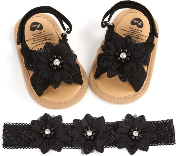 Baby Girls Mary Jane Flats with Bowknot Floral Princess Wedding Dress Shoes Soft Newborn Infant Crib First Walkers Prewalker