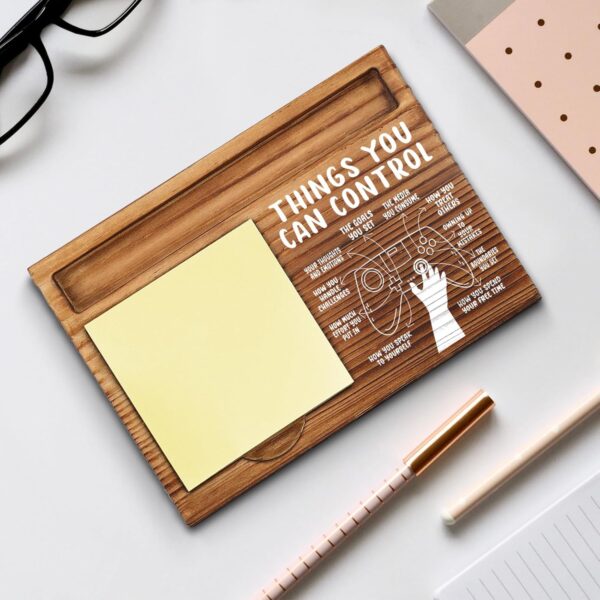 Mental Health Things You Can Control Sticky Note Holder, Mindfulness Therapy Office Gift for Coworker, Friends, Positivity Recovery Self Care Encourage Gift Self-Stick Note Pad Holders WPP34 - Image 4
