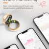 Ladies Smart Ring for Women BP Monitor Fitness Ring Heart Rate Monitor SP-O2 Sleep Tracker Health Ring Pedometer Calories Step Counter GPS Waterproof Compatible with iOS Android Phones Gift for Her - Image 2