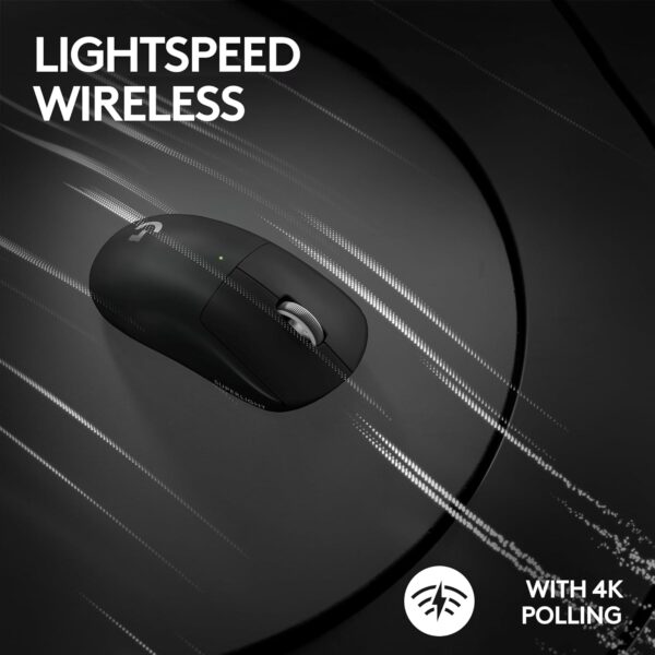Logitech G PRO X SUPERLIGHT 2 Wireless Gaming Mouse, 60g Pro-Grade with 5 Programmable Buttons, 44k DPI Sensor, 8kHz Report Rate, USB-C Charging for PC/Mac - Black - Image 6