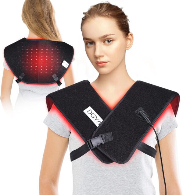 DGXINJUN Red Light Therapy for Shoulder Back Body Pain Relief Infrared Light Therapy Devices 850nm Joints Muscle Nerve Wrap Led Flexible Wearable Pads Home Use FDA Cleared