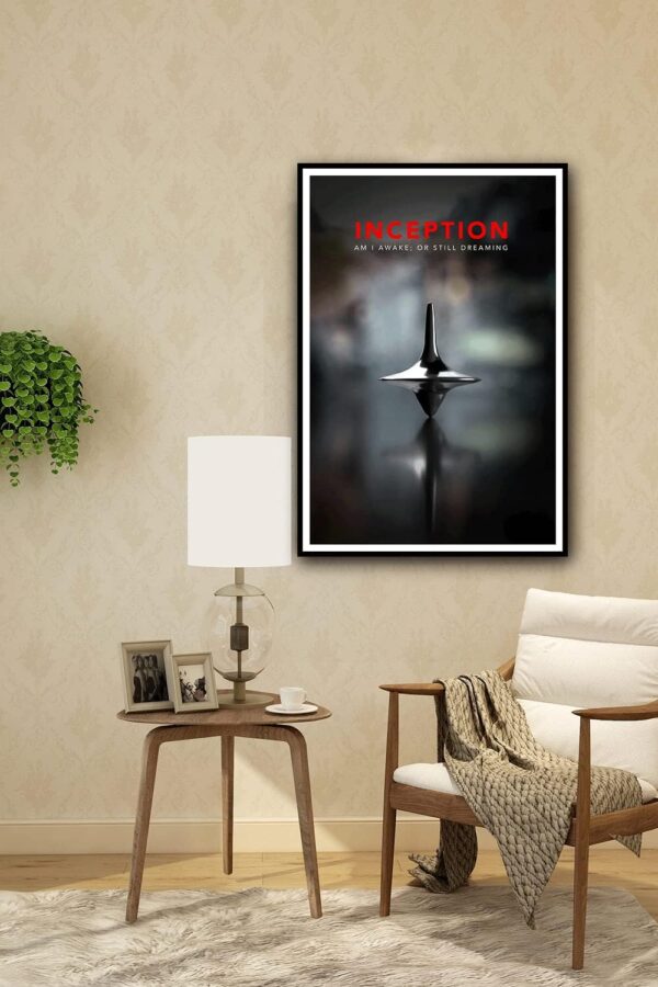 Eflormes Inception Poster Minimal Movie Posters Awake Or Dream Decorative Painting Canvas Wall Art Office Bedroom Study Living Room Recreation Club Posters Gifts, 40x60（cm） 16x24(in) - Image 3