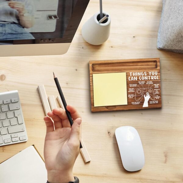 Mental Health Things You Can Control Sticky Note Holder, Mindfulness Therapy Office Gift for Coworker, Friends, Positivity Recovery Self Care Encourage Gift Self-Stick Note Pad Holders WPP34 - Image 5