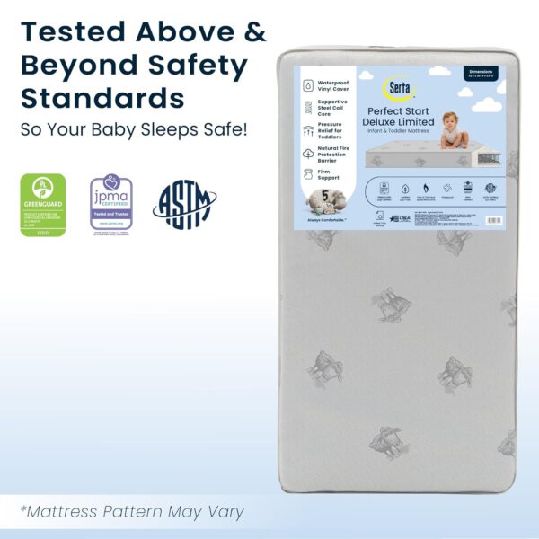 Serta Perfect Start Deluxe Limited Dual Sided Baby Crib Mattress and Toddler Mattress, GREENGUARD Gold Certified, Firm Support, Waterproof, 7 Year Warranty, Made in USA - Image 7