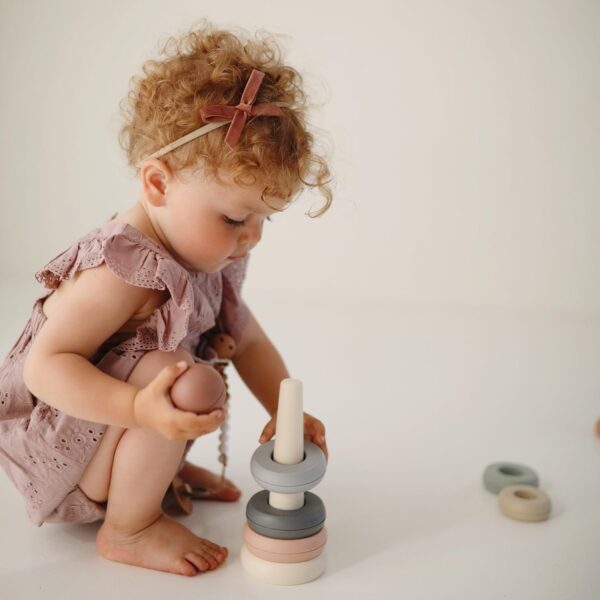 mushie Stacking Rings Toy | Made in Denmark (Rustic) - Image 3