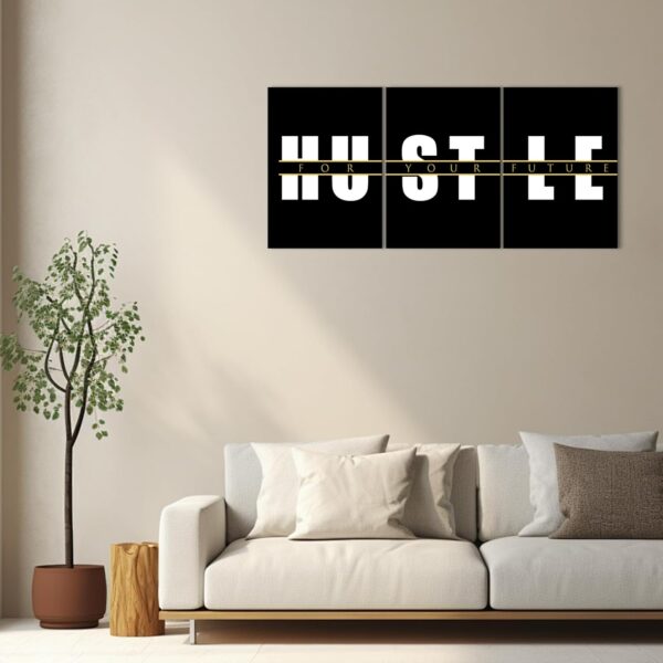 KAWAHONE Motivational Quotes Wall Art,Hustle Wall Art,Inspirational Wall Art, Hustle for Your,Ideal Gift For Bedroom Living Office Bedroom Artwork Framed and Ready to Hang - Image 7