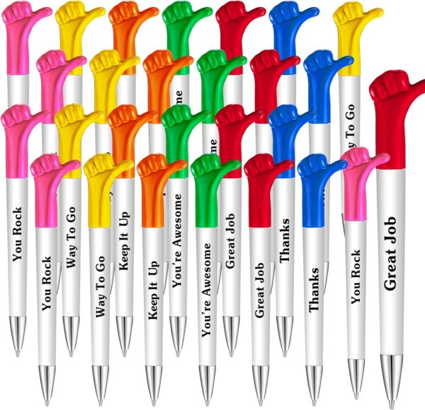 Woanger Inspirational Quotes Thumbs up Pens Thank You Gifts Bulk Employee Appreciation Motivational Ballpoint Pen for Graduation Appreciation Gift School Student Teacher Nurse Coworker(90 Pieces)