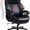 Big and Tall Office Chair 500lbs for Heavy People with Adjustment Lumbar Support Heavy Duty Leather Executive Office Chair with Quiet Rubber Wheels - Image 7