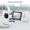 VTech VM819 Baby Monitor with Camera and Audio, 2.8” Screen Portable Baby Camera, Night Vision, 2-Way Audio, Temperature Sensor and Lullabies, Secure Transmission No WiFi, Ideal for Baby/Elderly/Pet - Image 6