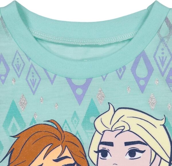 Disney Frozen Princess Anna Elsa Baby Girls T-Shirt and Shorts Outfit Set Infant to Little Kid - Image 4