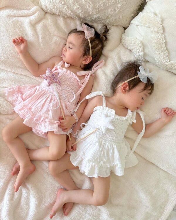 Meihuida Newborn Baby Girl Sleeveless Rompers Summer Clothes Cotton Bodysuit with Headband - Image 4
