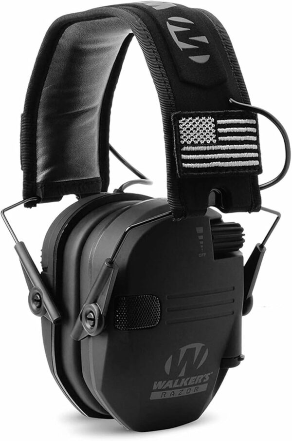 Walker's GWP-RSEMPAT Razor Slim Electronic Muff - Black Patriot