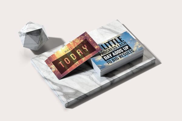 Better Office Products Motivation Inspiration Affirmation Cards, 120 Pack, 2 Each of 60 Unique Assorted Designs, Encouragement Card Deck, 2" x 3.5" (Business Card Size) - Image 8