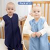 Looxii Fleece Baby Sleep Sack 0-6 Months 2 Pack 1.5 TOG Baby Wearable Blanket with 2-Way Zippers Soft Warm Toddler Sleeping Sack - Image 7