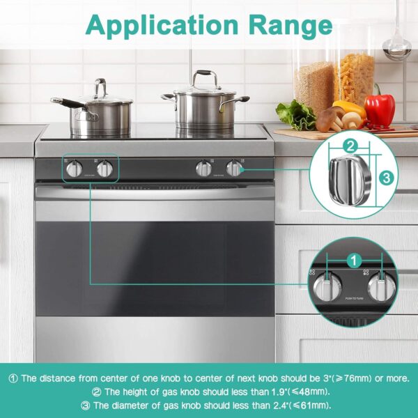 Mom's Choice Gold Awards Winner - Stove Knob Covers for Child Safety (5 + 1 Pack) Double-Key Design and Upgraded Universal Size Gas Knob Covers Clear View Childproof Oven Knob Covers for Kids and Pets - Image 5