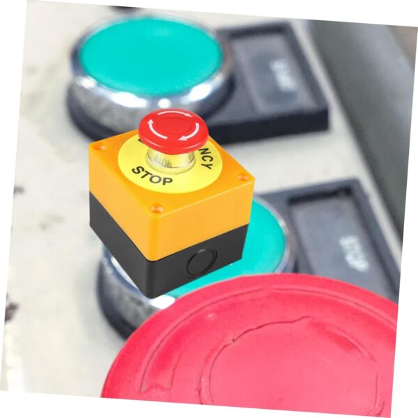 2 Sets Industrial Emergency Stop Button Switch Mushroom Push Button for Easy Response - Image 7