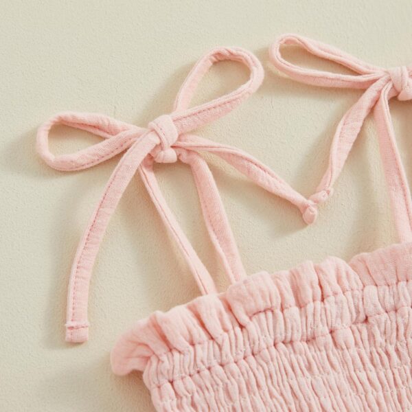 Meihuida Newborn Baby Girl Sleeveless Rompers Summer Clothes Cotton Bodysuit with Headband - Image 5