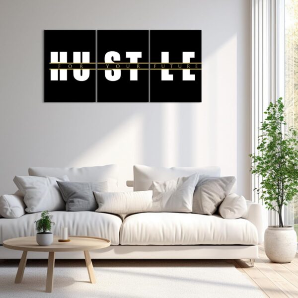 KAWAHONE Motivational Quotes Wall Art,Hustle Wall Art,Inspirational Wall Art, Hustle for Your,Ideal Gift For Bedroom Living Office Bedroom Artwork Framed and Ready to Hang - Image 6