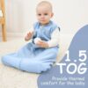 Looxii Fleece Baby Sleep Sack 0-6 Months 2 Pack 1.5 TOG Baby Wearable Blanket with 2-Way Zippers Soft Warm Toddler Sleeping Sack - Image 6