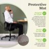 OFM Office Chair Mat for Carpet – Computer Desk Chair Mat for Carpeted Floors – Easy Glide Rolling Plastic Floor Mat for Office Chair on Carpet for Work, Home, Gaming with Extended Lip (36” x 48”) - Image 5
