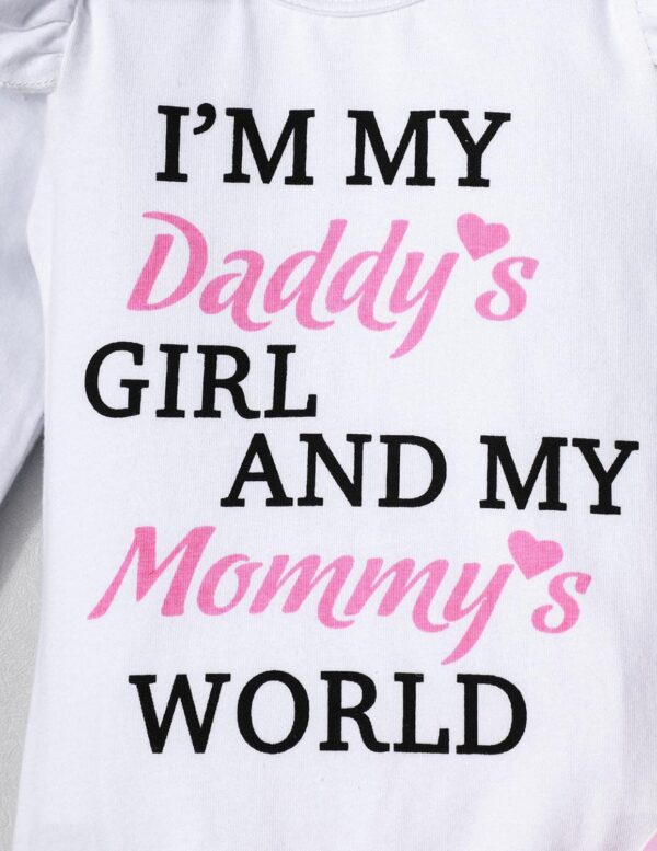 Infant Newborn Baby Girl Clothes Baby Girl Outfits For All Seasons Long Sleeve Snap Romper Pant Sets With Headband - Image 5