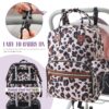 Tuwubi Diaper Bag Backpack, Baby Essentials Travel Tote Bag, Multi function Waterproof Backpacks, Travel Essentials with Stroller Straps & Pacifier Case - Leopard Print - Image 5
