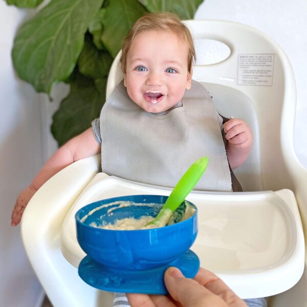 ChooMee Silicone Baby Spoons | 4 Months +, First Stage Baby Led Weaning and Self Feeding | Soft Spoon with Firm Handle | Designed in USA, BPA Free, Premium Grade Platinum Silicone | 2 CT - Image 6