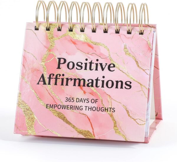 Daily Flip Calendar with Inspirational Quotes - Motivational Perpetual Calendar Desk Office Home Decor for Women, Gifts Desk Accessories for Girls Positive Affirmations - Image 5