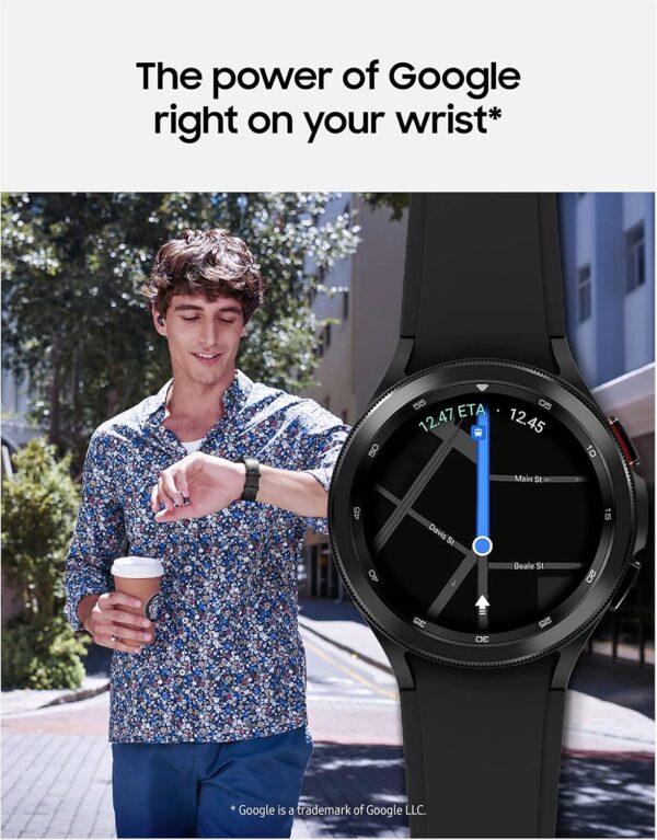 SAMSUNG Galaxy Watch 4 LTE 46mm Smartwatch with ECG Monitor Tracker for Health, Fitness, Running, Sleep Cycles, GPS Fall Detection, LTE, US Version, Black - Image 8