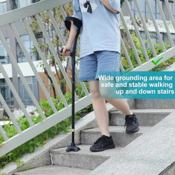 Cane Tip-Rubber Crutch Tips for Canes and Also Underarm Canes, Rubber Replacement Foot Pad for Walking Canes - Image 5