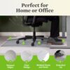 OFM Office Chair Mat for Carpet – Computer Desk Chair Mat for Carpeted Floors – Easy Glide Rolling Plastic Floor Mat for Office Chair on Carpet for Work, Home, Gaming with Extended Lip (36” x 48”) - Image 4