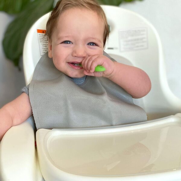 ChooMee Silicone Baby Spoons | 4 Months +, First Stage Baby Led Weaning and Self Feeding | Soft Spoon with Firm Handle | Designed in USA, BPA Free, Premium Grade Platinum Silicone | 2 CT - Image 5