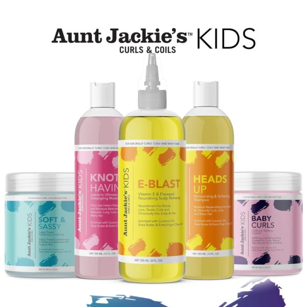 Aunt Jackie's Kids Baby Curls, Moisture Rich Curling and Twisting Custard for Naturally Curly, Coily and Wavy Hair, 15 oz - Image 4