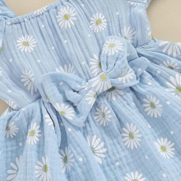 Baby Girls Daisy Romper Bowknot Bodysuit+Headband Short Sleeve Playsuits Floral Jumpsuit Infant Summer Clothes - Image 7