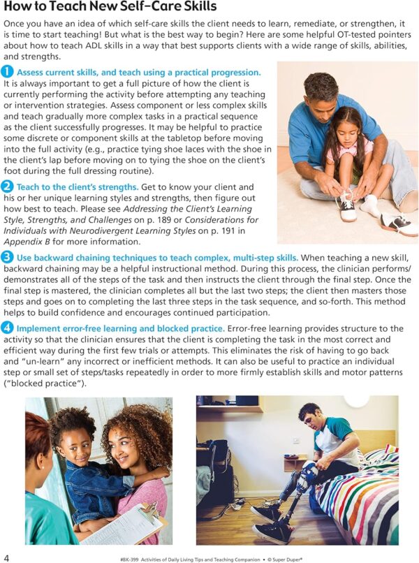 Super Duper Publications | Webber Activities of Daily Living - Tips and Teaching Companion | Self-Care Activities and Routines | Occupational Therapy Educational Resource for Children and Adults - Image 4