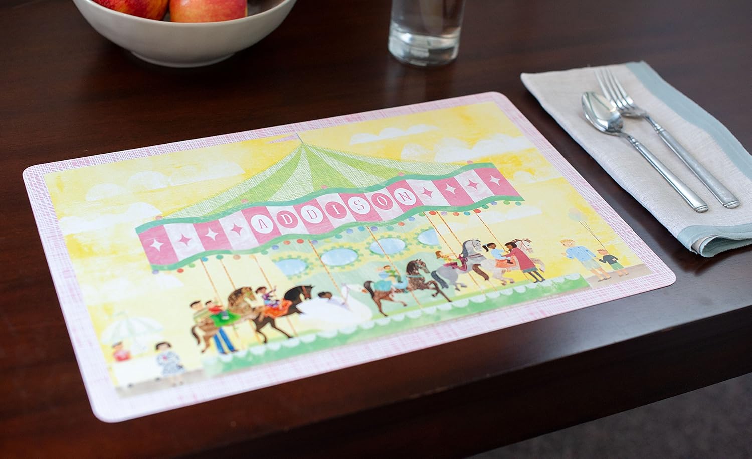Personalized Placemat for Kids, Carousel - I See Me! - Image 2