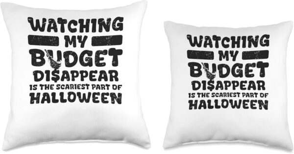 Finance Department Humor Funny Halloween Financial Advisor Throw Pillow - Image 3