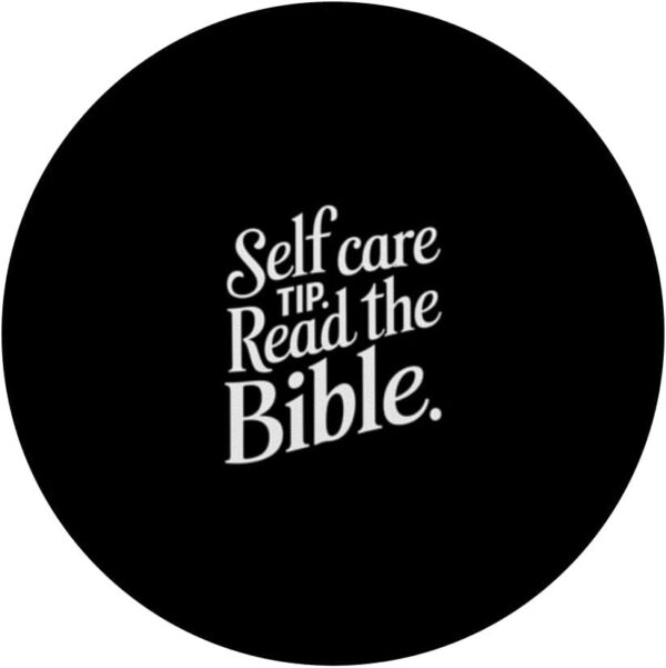 Self Care Tip Read The Bible Faith Inspiration ----- PopSockets Adhesive PopGrip - Image 3