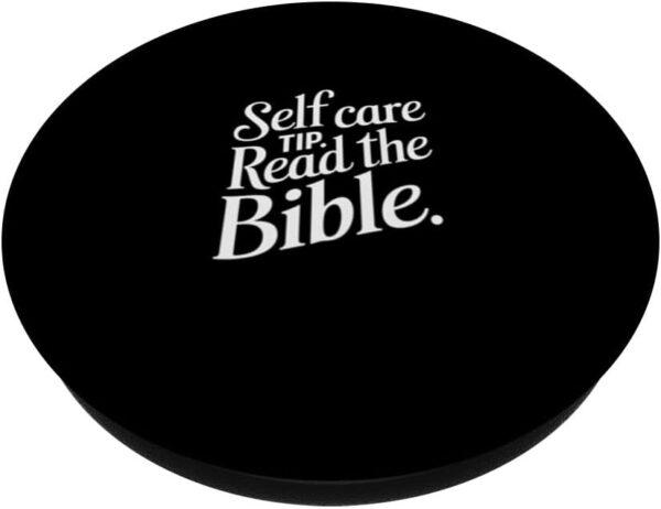 Self Care Tip Read The Bible Faith Inspiration ----- PopSockets Adhesive PopGrip - Image 2