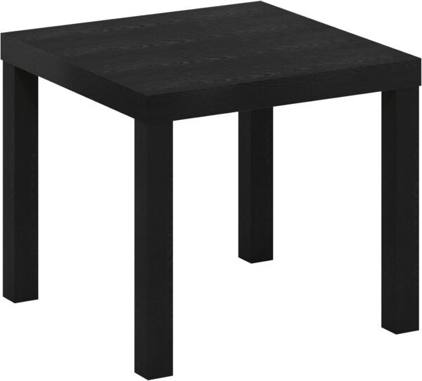 Furinno Classic Homey Square Parsons Side End Table, 1-Pack, Black