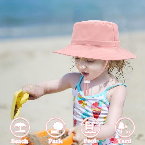 Sarfel Baby Sun Hat Summer Baby Boy Hats UPF 50+ Sun Protection Toddler Hat Bucket for Baby Girl Adjustable Kid Cap - Image 3