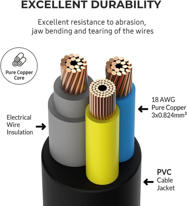 DC 12V/24V 2 Pin Lead Car Cooler Box Mini Fridge Charger Charging Cable for Igloo Wagan Juggernog Mobicool Cooler Auto Cigarette Lighter DC Extension Cord Power Cable Plug Wire Car Travel - Image 6