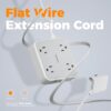 Surge Protector Flat Extension Cord 5Ft, TESSAN Flat Plug Power Strip with 4 Outlets 3 USB Ports (1 USB C), 900 Joules Protection, Multiple Wall Outlet Extender Suitable for Home Office Dorm, Grey - Image 7
